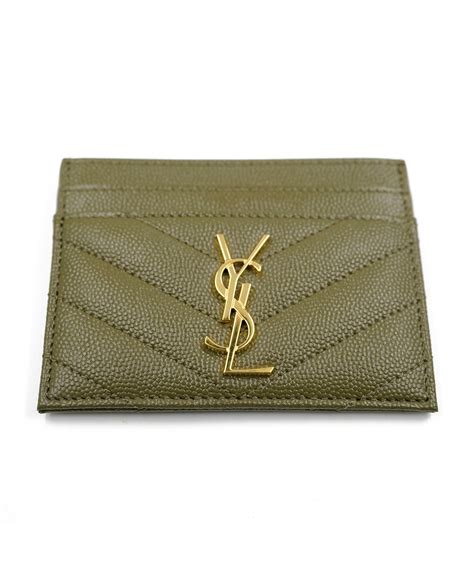 brown ysl card holder|YSL card holder used.